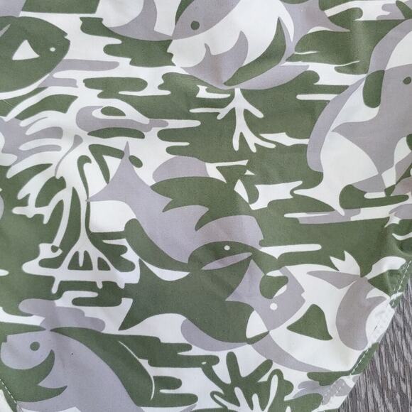 Sperry Women's Marina Corps Bikini Swimsuit Sz L Beach Vacation Resort Camo Fish - Picture 11 of 14